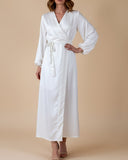 KYOTO WRAPDRESS  WHITE SATIN