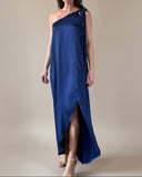 HELENA DRESS NAVY SATIN/MORE COLOURS