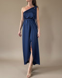 HELENA DRESS NAVY SATIN/MORE COLOURS