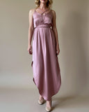 STRAP JUNE DRESS PEONY PINK SATIN/MORE COLOURS