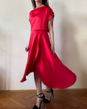 CROPPED AYA TOP RED SATIN/MORE COLOURS