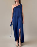 HELENA DRESS NAVY SATIN/MORE COLOURS