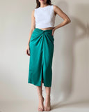 PENCIL SKIRT EMERALD SATIN/MORE COLOURS