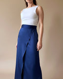 LANA WRAPSKIRT NAVY SATIN/MORE COLOURS