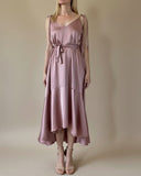 MIDI FRIDA DRESS PEONY PINK SATIN/MORE COLOURS