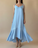 FRIDA DRESS BABYBLUE SATIN/MORE COLOURS