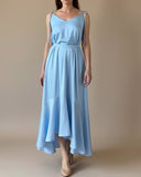 FRIDA DRESS BABYBLUE SATIN/MORE COLOURS
