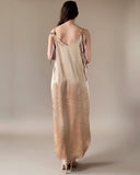 ROUND NECK JUNE DRESS CHAMPAGNE GOLD SATIN/MORE COLOURS