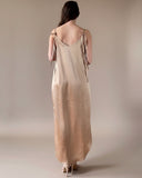 ROUND NECK JUNE DRESS CHAMPAGNE GOLD SATIN/MORE COLOURS