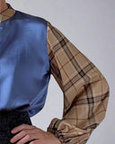 BOW AVA TOP BLACK AND CHECKS