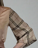 BOW AVA TOP BLACK AND CHECKS