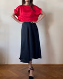 CROPPED AYA TOP RED SATIN/MORE COLOURS