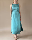 STRAIGHT DAPHNE DRESS WATERGREEN SATIN/MORE COLOURS
