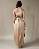 ROUND NECK JUNE DRESS CHAMPAGNE GOLD SATIN/MORE COLOURS