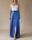 FOLDED SERA MAXI SKIRT CORNFLOWER BLUE/MORE COLOURS