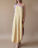 REVERSIBLE GAIA DRESS PASTEL VIOLET-YASMINE YELLOW