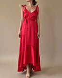 SATIN FRIDA DRESS RED/MORE COLOURS