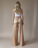 FOLDED PALAZZO PANTS CHAMPAGNE GOLD SATIN/MORE COLOURS