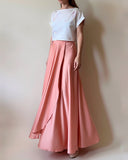 MAXI WRAPSKIRT/DRESS LIGHT CORAL/MORE COLOURS