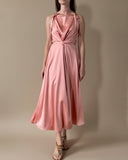 DAPHNE DRESS LIGHT CORAL SATIN/MORE COLOURS