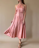 DAPHNE DRESS LIGHT CORAL SATIN/MORE COLOURS