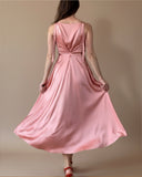 DAPHNE DRESS LIGHT CORAL SATIN/MORE COLOURS