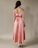 MIDI FRIDA DRESS LIGHT CORAL SATIN/MORE COLOURS