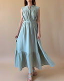 SLEEVELESS RUBY DRESS DOUBLE GAUZE/SAGE/MORE COLOURS