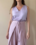 ATHENE TOP PASTEL VIOLET SATIN/MORE COLOURS