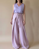 FOLDED PALAZZO PANTS LEVANDER DOUBLE GAUZE/MORE COLOURS