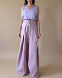 FOLDED PALAZZO PANTS LEVANDER DOUBLE GAUZE/MORE COLOURS