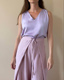 FOLDED PALAZZO PANTS LEVANDER DOUBLE GAUZE/MORE COLOURS