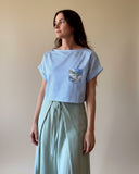 FOLDED PALAZZO PANTS SAGE DOUBLE GAUZE/MORE COLOURS