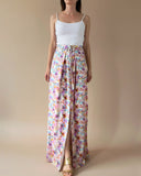 FOLDED SERA MAXI SKIRT PAINTED LILAC