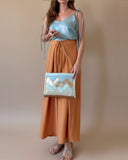 MIDI FOLDED PALAZZO PANTS PEACH/ MORE COLOURS