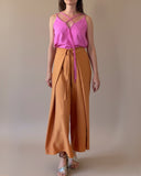MIDI FOLDED PALAZZO PANTS PEACH/ MORE COLOURS