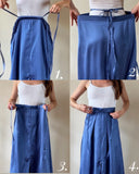 MIDI FOLDED PALAZZO PANTS PEACH/ MORE COLOURS