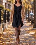 PETIT JUNE DRESS BROWN SATIN/MORE COLOURS