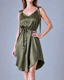 PETIT JUNE DRESS BROWN SATIN/MORE COLOURS