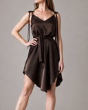 PETIT JUNE DRESS BROWN SATIN/MORE COLOURS
