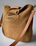TWO-SIDED O-RING BAG BROWN