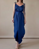 JUNE DRESS NAVY BLUE SATIN/MORE COLOURS