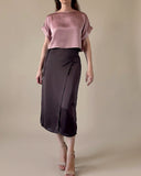 SATIN CROPPED AYA TOP PEONY PINK/MORE COLOURS