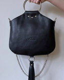 MINI O-RING BAG BLACK TASSEL