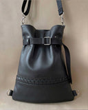 BRAIDED BACKPACK/TOTEBAG BLACK