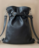 BACKPACK/TOTEBAG BLACK BRAIDED DETAILS