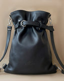 BACKPACK/TOTEBAG BLACK BRAIDED DETAILS