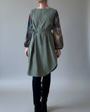 ISLA MINI DRESS OIL GREEN 1.