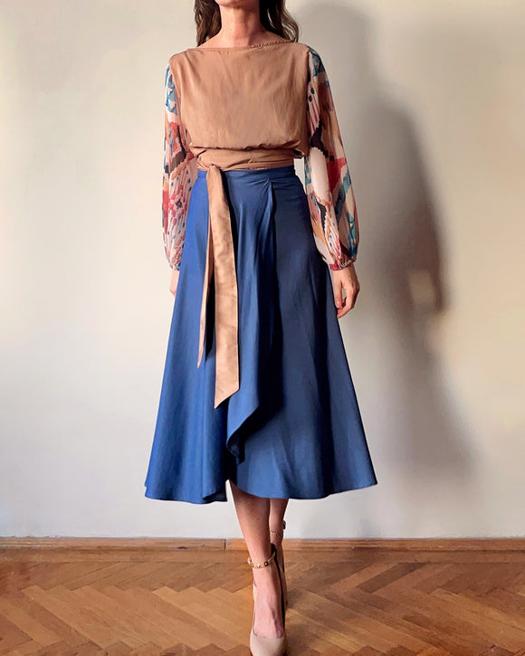 WRAPSKIRT/DRESS DENIM