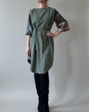 ISLA MINI DRESS OIL GREEN 1.